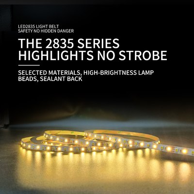 12V 120 램프 SMD 2835 LED 스트립 초협 판 폭 5 밀리미터 온백색 / 냉백색 빛