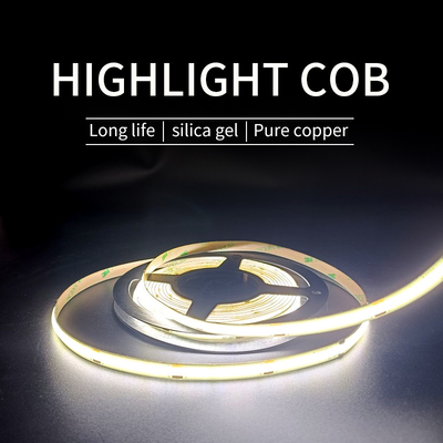 유연한 라인 COB LED 스트립 라이트 야외 저전압 매우 좁은